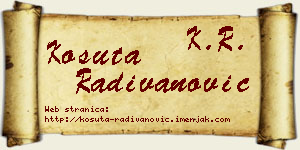 Košuta Radivanović vizit kartica